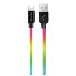 Кабель Colorway USB - Lightning (multicolor) 2.4А 1м