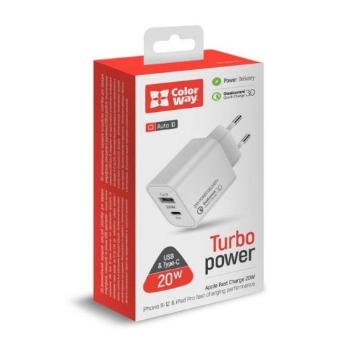 МЗП Colorway (Type-C PD + USB QC3.0) (20W) V2 White