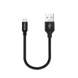 Кабель Colorway USB - MicroUSB 2.4А 25см Black