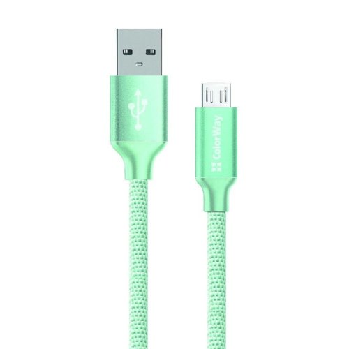 Кабель Colorway USB - MicroUSB 2.1А 1м Mint