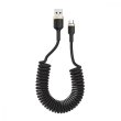Кабель Colorway USB - MicroUSB (spiral) 2.4А 35-150см Black