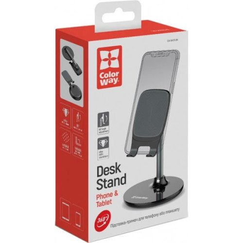 Підставка – тримач ColorWay для смартфона і планшета Black