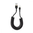 Кабель Colorway USB - Type-C (spiral) 2.4А 35-150см Black