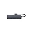 USB-хаб RAPOO UCM-2004, 8 в 1, Type-C -> 2xUSB-A, USB-C, HDMI, RJ45, SD/MicroSD, PD, чорний
