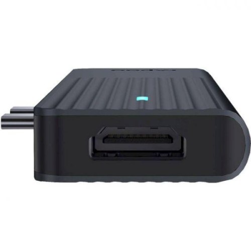 USB-C хаб RAPOO UCM-2003, 7 в 1, Type-C -> 2xUSB-A, 2xUSB-C, HDMI, SD/MicroSD, PD, чорний