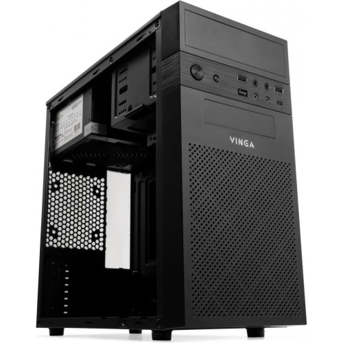 Корпус з БЖ, Vinga CS112B Minitower, Micro - ATX, ATX, з блоком живлення, 400 Вт