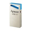 USB флеш, 32GB, Apacer AH155 Blue USB3.0 (AP32GAH155U-1) метал, вушко для кріплення до брелка, сріблястий