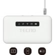 Модем 4G - портативна точка доступу Wi-Fi  Tecno TR118 (1xFE LAN/WAN, 1xmicroUSB, 1x3FF, 1xmicro SIM, 2600mAh), White