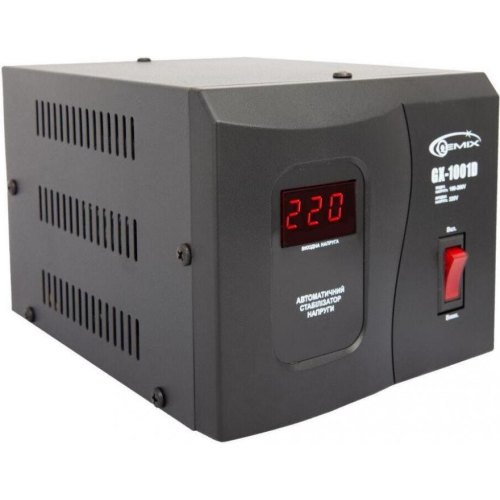 Стабілізатори напруги Gemix GX-1001D Gemix Стабілізатор напруги релейний цифровий, 700Вт