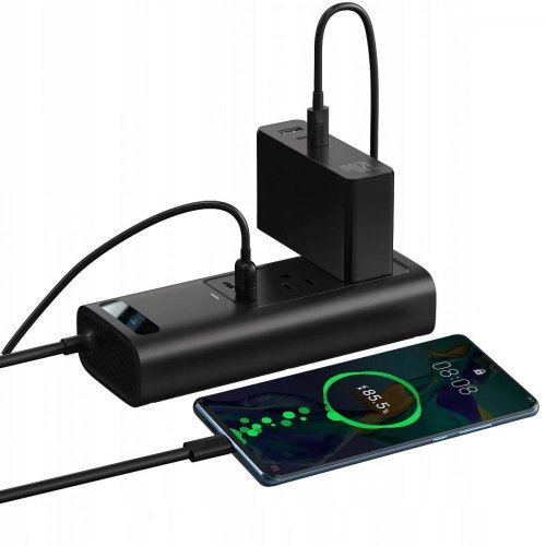 Автомобільний інвертор Baseus In-car Inverter 150W (220V CN/EU) Black