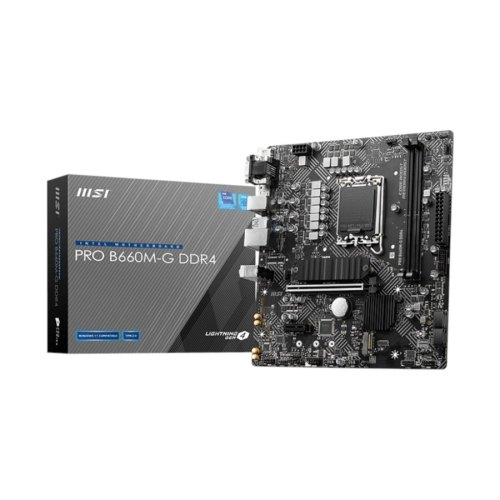 Материнська плата MSI PRO B660M-G DDR4 s1700 B660 2xDDR4 M.2 HDMI-DP-VGA CSM mATX