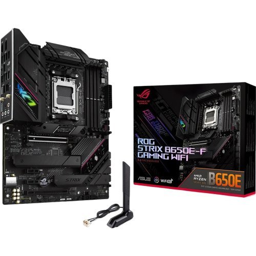 Материнcька плата ASUS ROG STRIX B650E-F GAMING WIFI sAM5 B650 4xDDR5 M.2 USB HDMI-DP WiFi BT ATX