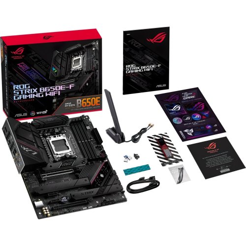 Материнcька плата ASUS ROG STRIX B650E-F GAMING WIFI sAM5 B650 4xDDR5 M.2 USB HDMI-DP WiFi BT ATX