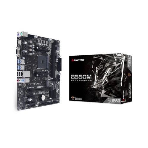 Материнська плата Biostar B550MH sAM4 B550 2xDDR4 HDMA DVI VGA mATX