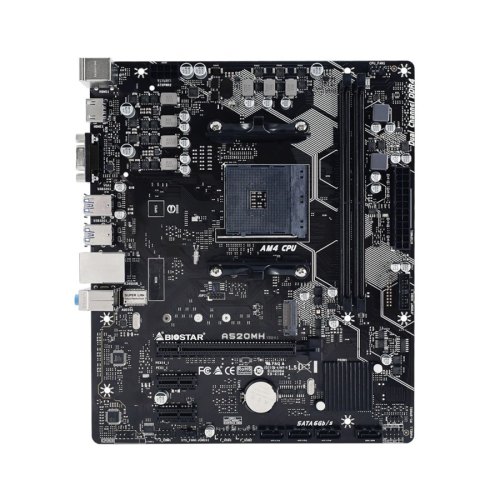 Материнська плата Biostar A520MH AMD A520, Socket AM4, uATX, GbE LAN Dual 2-DIMM DDR4