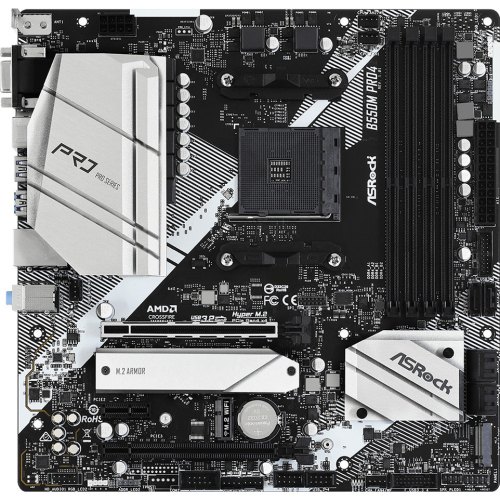 Материнська плата ASRock B550M PRO4 sAM4 B550 4xDDR4 HDMI-Dp-VGA M.2 mATX