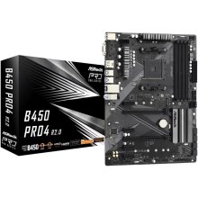 Материнська плата ASRock B450 Pro4 R2.0 sAM4 B450 2xM.2 4xDDR4 DVI HDMI VGA ATX