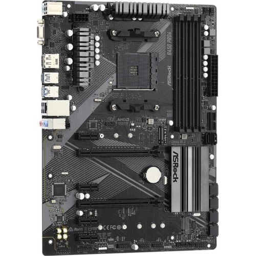 Материнська плата ASRock B450 Pro4 R2.0 sAM4 B450 2xM.2 4xDDR4 DVI HDMI VGA ATX