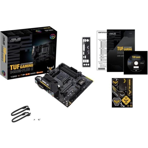 Материнcька плата ASUS TUF GAMING B450M-PLUS II sAM4 B450 4xDDR4 HDMI-DVI mATX