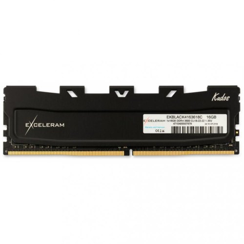 Модуль пам'яті для комп'ютера DDR4 16GB 3600 MHz Black Kudos eXceleram (EKBLACK4163618C)