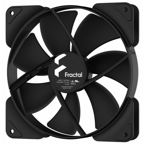 Вентилятор для корпусу, Fractal Design  140 мм Чорний PWM Aspect 14 PWM Black