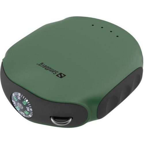 Зовнішній акумулятор Powerbank SANDBERG Survivor 10000 mAh, 2xUSB, IPX6, міні-компас та ліхтарик