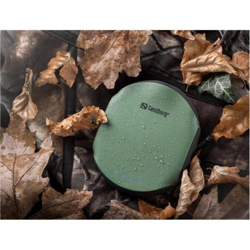 Зовнішній акумулятор Powerbank SANDBERG Survivor 10000 mAh, 2xUSB, IPX6, міні-компас та ліхтарик
