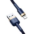 Baseus cafule Cable USB For iP 2.4A 1m Gold+Blue (CALKLF-BV3)