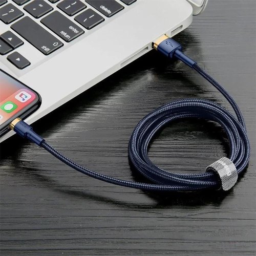 Baseus cafule Cable USB For iP 2.4A 1m Gold+Blue (CALKLF-BV3)