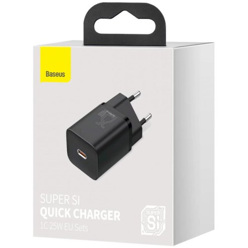 МЗП Baseus  Super Si Quick Charger 1C 25W EU, Black