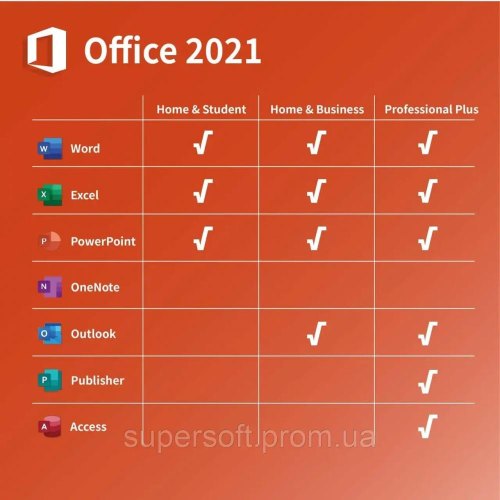 Ліцензія ESD Microsoft ESD OFFICE PRO 2021 269-17192 MS