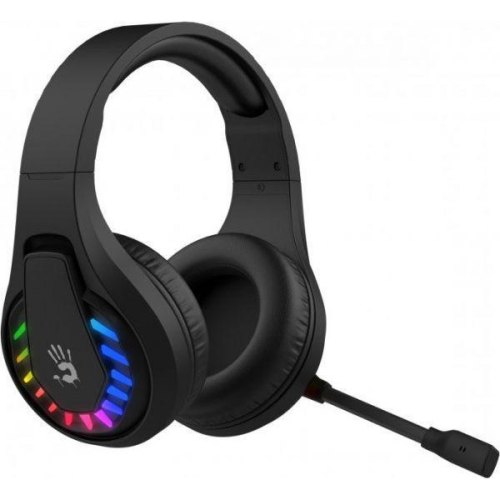 Гарнітура ігрова Bloody GR230 з LED підсвічуванням, Bluetooth v5.2 + 2.4GHz + 3.5 Jack (Black)