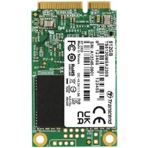 Накопичувач SSD mSATA Transcend, 230S,512GB,NAND: 3D NAND TLC (TS512GMSA230S)