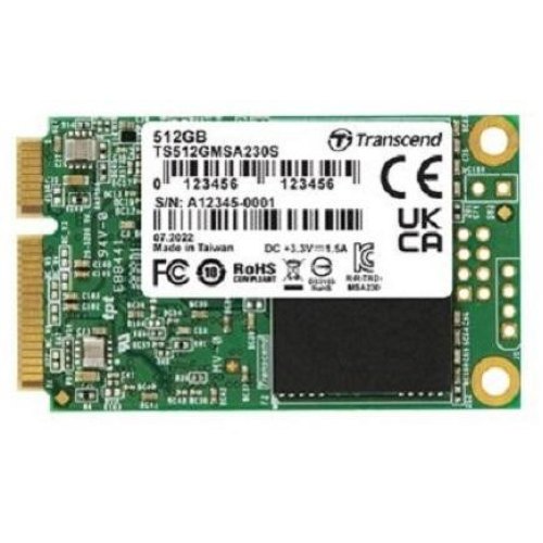 Накопичувач SSD mSATA Transcend, 230S,512GB,NAND: 3D NAND TLC (TS512GMSA230S)