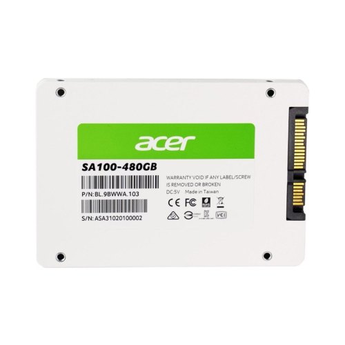 Накопичувач SSD 2.5 Acer,SA100,480GB,NAND: 3D TLC(SA100-480GB)