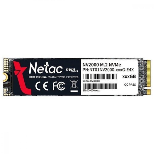 Накопичувач SSD M.2 Netac, NV2000,256GB, NAND: 3D NAND (NT01NV2000-256-E4X)
