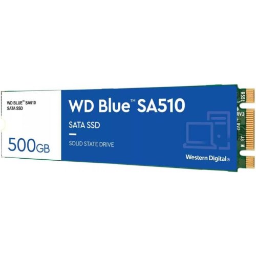 Накопичувач SSD M.2 WD, Blue SA510,500GB,NAND: 3D NAND TLC  (WDS500G3B0B)
