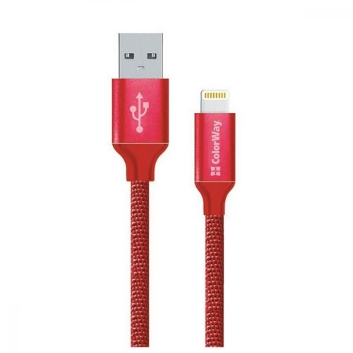 Кабель Colorway USB - Lightning 2.1А 1м Red