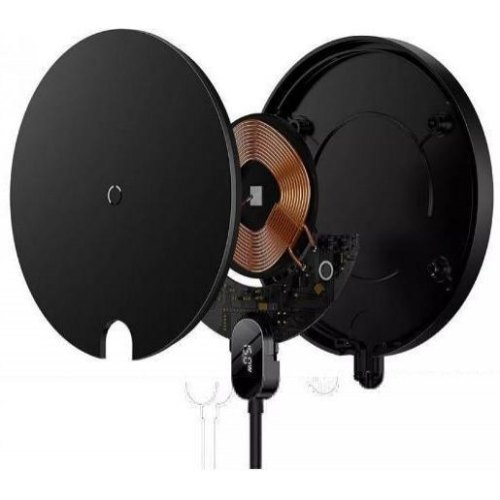 Бездротовий зарядний пристрій Baseus Digital LED Display Gen 2 15W (black)