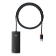 USB-хаб Baseus Lite Series 4-in-1  (USB-A to USB 3.0*4) (1m), Black