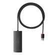 USB-хаб Baseus Lite Series 4-in-1  (USB-A to USB 3.0*4) (1m), Black