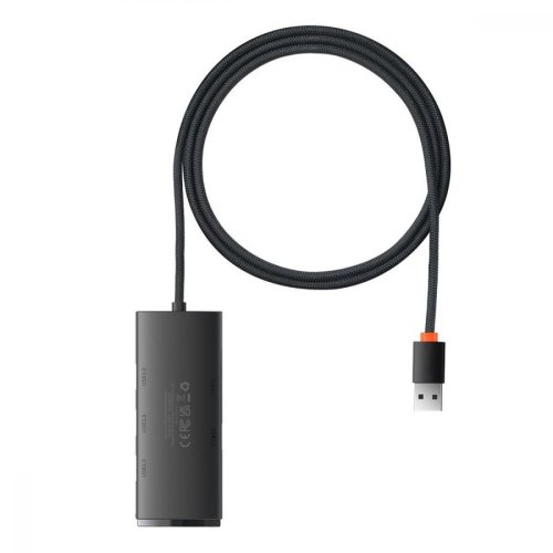 USB-хаб Baseus Lite Series 4-in-1  (USB-A to USB 3.0*4) (1m), Black