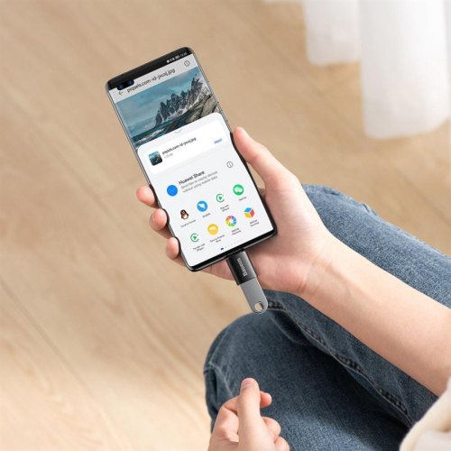 Baseus Ingenuity Series Mini OTG Adaptor Type-C to USB-A 3.1 Black (ZJJQ000001)