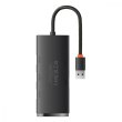 USB-хаб Baseus Lite Series 4-in-1  (USB-A to USB 3.0*4) (0.25m), Black