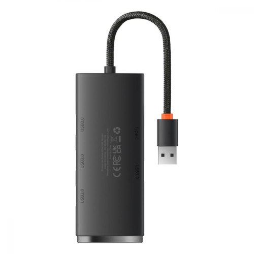 USB-хаб Baseus Lite Series 4-in-1  (USB-A to USB 3.0*4) (0.25m), Black