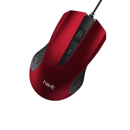 Мишка дротова, HAVITHV-MS752 USB Black/Red (26776)