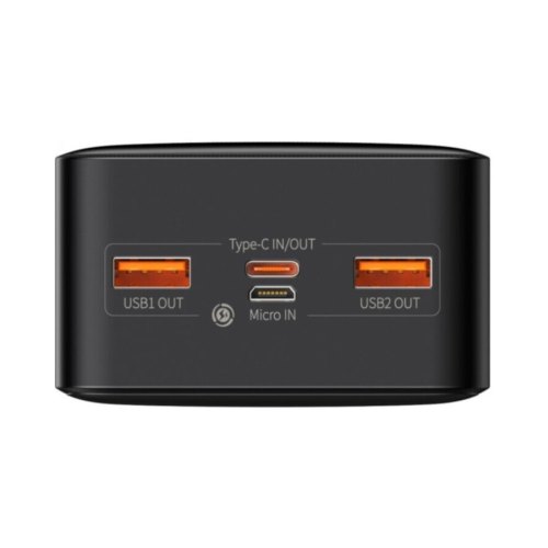 Зовнішній акумулятор Powerbank Baseus Bipow Overseas 20W 30000mAh, Black