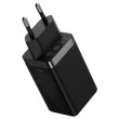 Baseus GaN5 Pro Fast Charger 2C+U 65W Black w/Type-C to Type-C (CCGP120201)