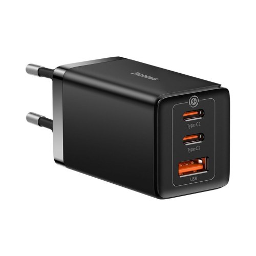 Baseus GaN5 Pro Fast Charger 2C+U 65W Black w/Type-C to Type-C (CCGP120201)