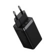 Baseus GaN5 Pro Fast Charger 2C+U 65W Black w/Type-C to Type-C (CCGP120201)